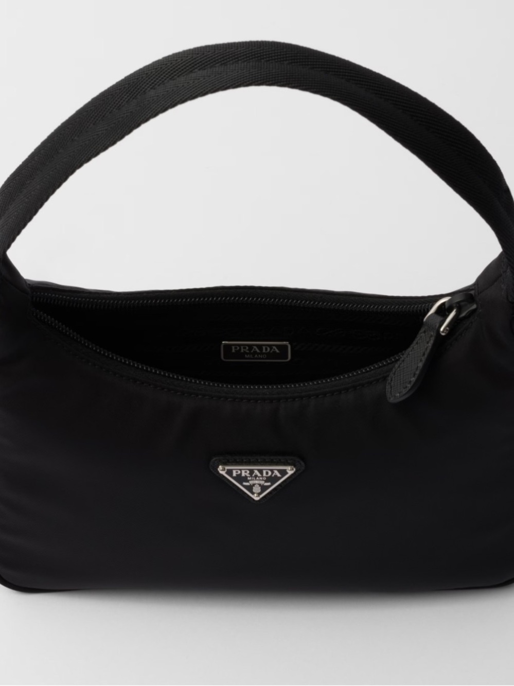 Prada Black Nylon Shoulder Hobo Bag - Picture 3 of 3